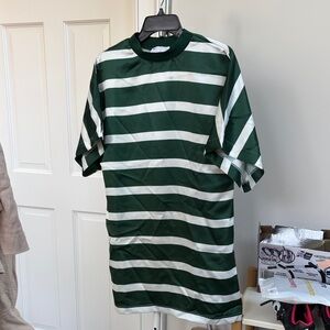ASOS Dark Green and White Striped dress